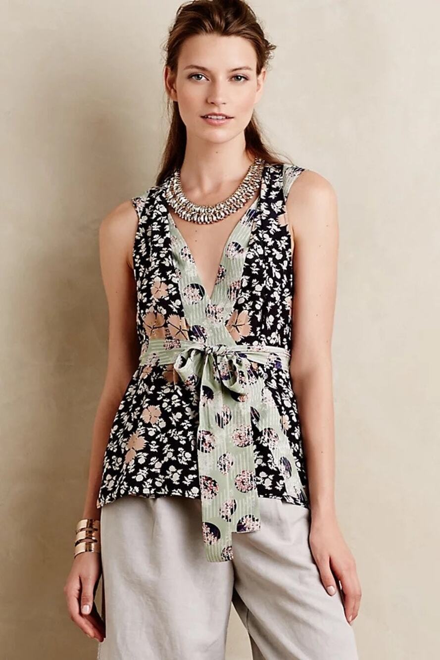 Anthropologie HD in Paris Starflower Wrap Top